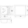 Кухонная мойка GRANULA GR-5801 арктик (белый) 5801 APKTIK