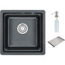 Кухонная мойка GRANULA KS-4501U, шварц (черный металлик) 4501U SHBAPC