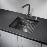Кухонная мойка GRANULA KS-5501U, черный 5501U CHEPHYII