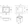 Кухонная мойка GRANULA KS-5501U, шварц (черный металлик) 5501U SHBAPC