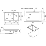 Кухонная мойка GRANULA KS-7304iU АЛЮМИНИУМ кварц 7304iU ALYUMIHIYM